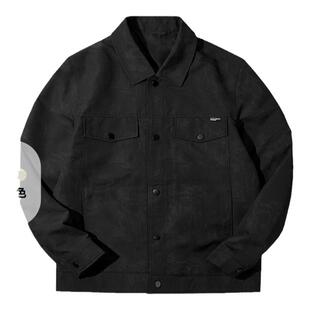 HLA/海澜之家山不在高衬衫领夹克25春夏新松柏花纹国风工装外套男