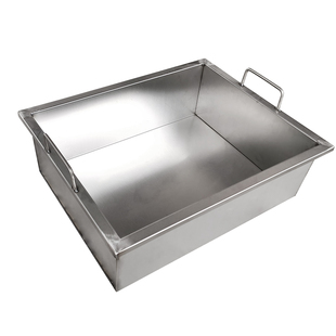 304不锈钢油炸锅长方形炸串油条商用平底方锅麻辣烫加厚方盆定制