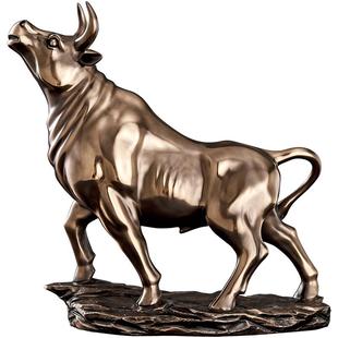 牛气冲天摆件吉祥物办公室桌面客厅家居软装饰品金牛牛年招财工艺