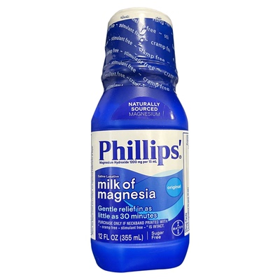 Phillips' Milk of Magnesia, Laxative, Original, 12 Ounce