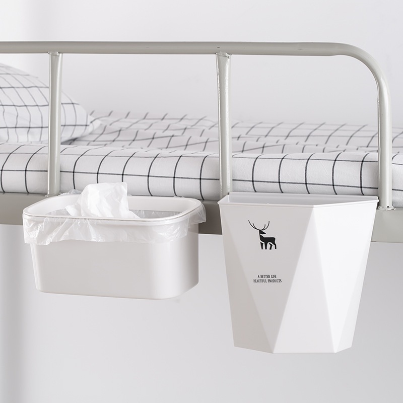 学生宿舍可挂式垃圾桶寝室收纳盒无盖床边上铺纸篓壁挂式式悬挂