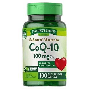 自然之珍辅酶Q10软胶囊保护心脏血管保健熬夜加班美国进口100粒