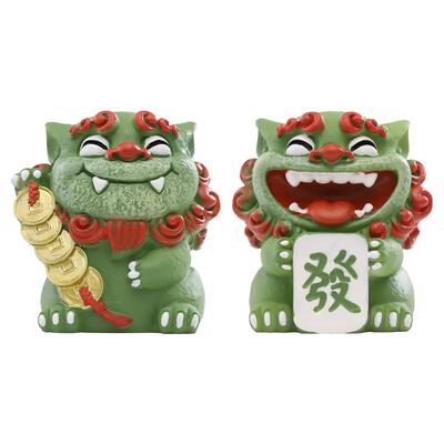 彩色欢喜风狮爷摆件可爱国风