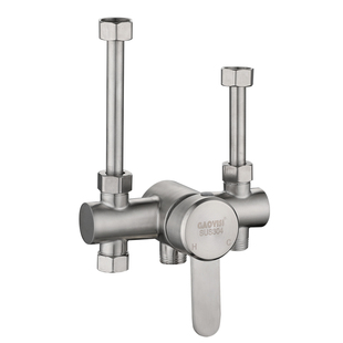 新款304不锈钢电热水器混水阀明装开关冷热混合阀U型出水龙头套装