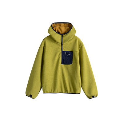 华夫格摇粒绒连帽外套加厚卫衣女