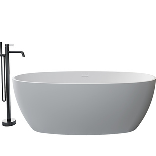 范尔德PMMA饱和树脂人造石浴缸家用成人轻奢民宿网红独立椭圆浴盆