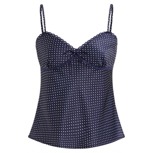 CIDER 波点系带蕾丝边无袖吊带抹胸上衣 女装114675782