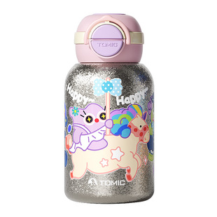 特美刻纯钛儿童保温杯吸管杯开学季上学便携学校大容量礼盒水杯