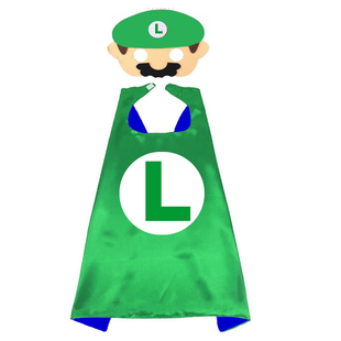 儿童万圣节舞会蘑菇兄弟马里奥路基cos泰坦罗宾角色扮演披风面具