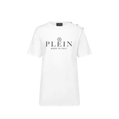 PHILIPP PLEIN 2026年夏季女士上衣简约字母Logo纯色T恤短袖