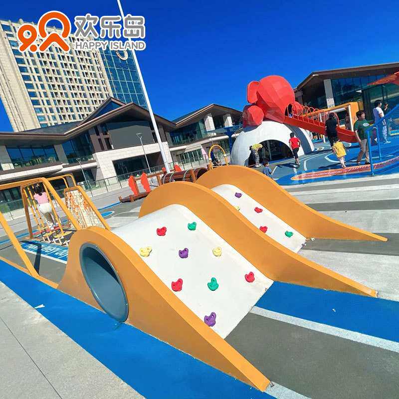 304不锈钢大象滑梯小区游乐场设备厂家公园非标无动力乐园规划