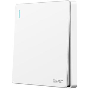 国际电工开关面板家用86型暗装一开单双控双开三开四开单联灯按钮