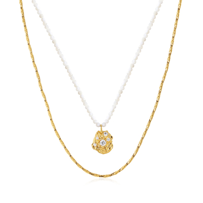 ARSIS纯珍年代花蕊吊坠项链