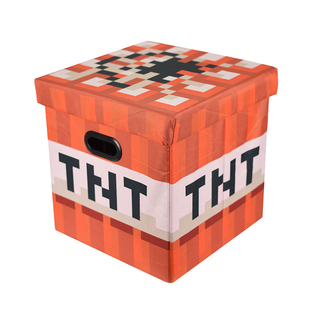 我的世界周边储物箱凳草坪宝箱陷阱TNT可折叠收纳箱车载家居储物