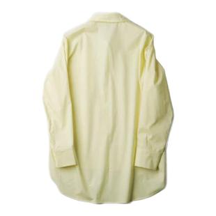 欧购去有风的地方刘亦菲许红豆同款黄色衬衫外套女春秋宽松衬衣潮