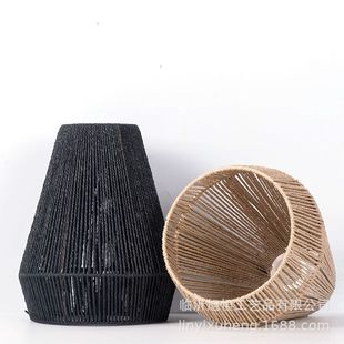 手工编织纸绳灯罩民宿火锅店商用批发湘菜馆装 饰创意咖啡厅吊灯