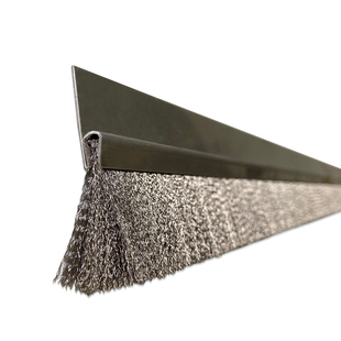 工业h型铝合金毛刷条白色软尼龙毛刷 机械防尘密封机床门底硬毛刷