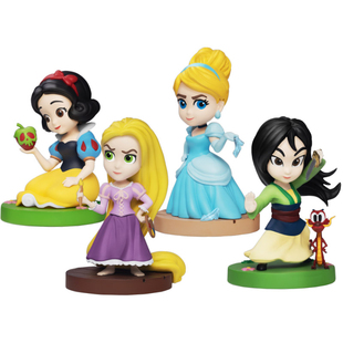野兽王国迪士尼公主系列白雪公主 花木兰Q版桌面摆件礼物手办