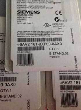 议价6AV2181-8XP00-0AX0西门子触摸屏SD存储卡2GB 6AV21818XP000A