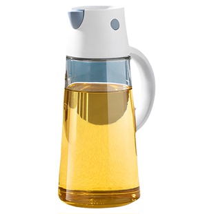 双枪玻璃油壶自动开合油瓶家用厨房油罐壶酱油瓶醋壶喷油桶调料瓶