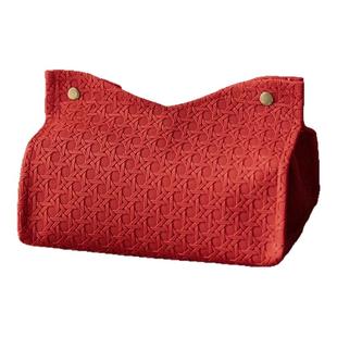 2025新年红色喜庆客厅氛围感结婚抽纸盒餐巾纸收纳盒酒店餐纸巾盒