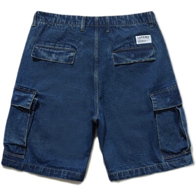 牛仔丹宁工装赤耳口袋短裤