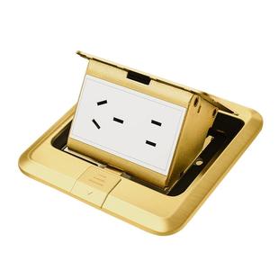 地插插座隐藏式超薄不锈钢地面六类网口千兆网线接口防水弹起地插