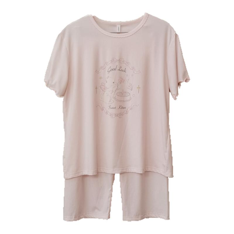 香蜜闺秀女士短袖中裤家居服