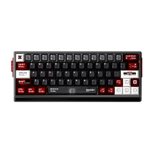 泰坦国度ZAKU红宝石扎古原厂高度键帽76键PC+ABS雾透光透明小蜜蜂