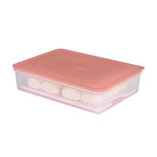 精铸抗菌包子冷冻收纳盒食品级馒头速冻水饺馄饨花卷冰箱保鲜盒