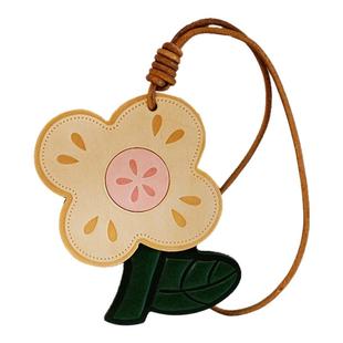 葱木 有钱花 手工植鞣牛皮花朵挂件小饰品 皮质包包挂件手机挂件