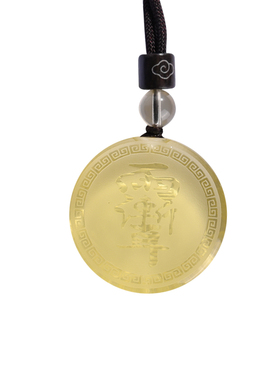 天然黄水晶紫薇讳北极院印吊坠道饰品挂件本命年饰品礼物项链挂坠