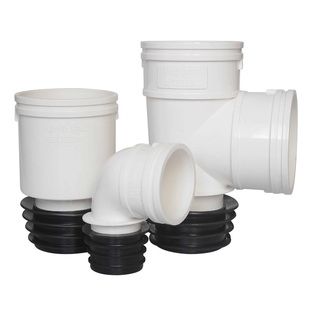 带胶圈铸铁管转PVC管内插直接50缩口弯头110下缩三通75排水管配件