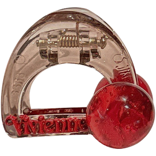 高级感红色球球碎发小抓夹前额侧边小夹子2026新款刘海发夹女发饰