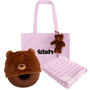 tbh野兽派家居旅行小憩套装毛毯帆布袋护颈枕