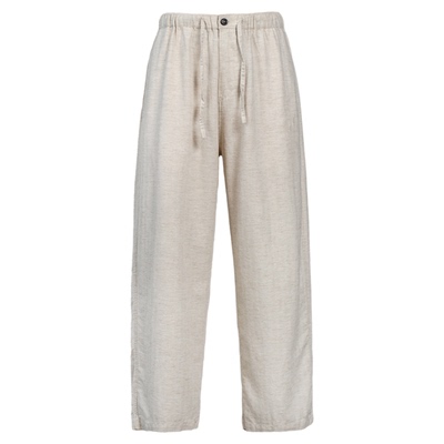 几立九分松紧腰百搭棉麻休闲裤