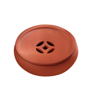 朱泥铜钱茶承壶承潮州手拉壶紫砂杯垫高端迷你茶船干泡台盘储水式