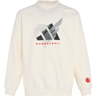 Adidas/阿迪达斯正品秋冬男士运动加绒篮球针织卫衣套头衫KT0625