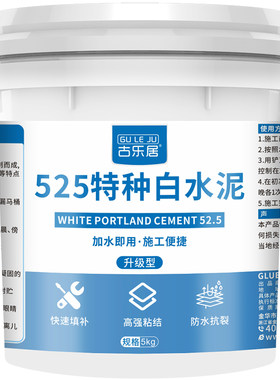 525特种速干白水泥墙面修补坑洞