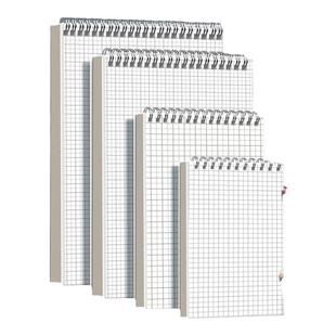 笔记本子上翻线圈本b5大学生简约ins风加厚考研课堂a4大草稿本竖式A5记录记事本横线网格本小方格子本