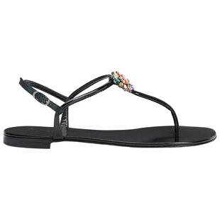【臻选】Giuseppe Zanotti GZ女士春夏精美水钻夹趾平底凉鞋