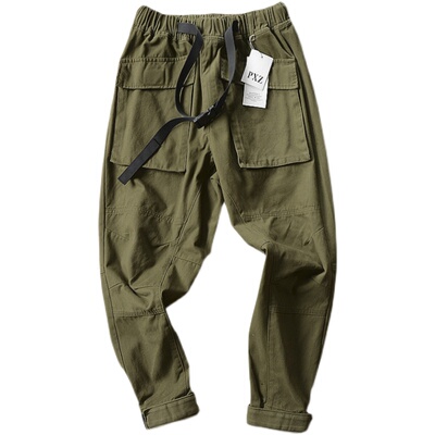 重磅厚实阿美咔叽立体剪裁休闲裤