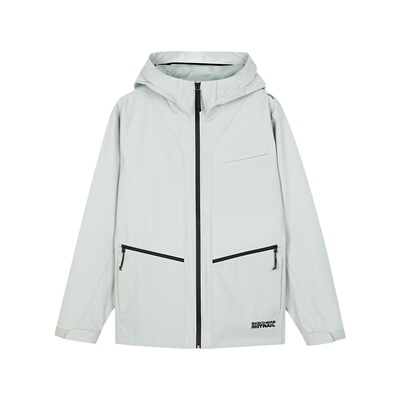 斯凯奇新款男士梭织连帽外套夹克