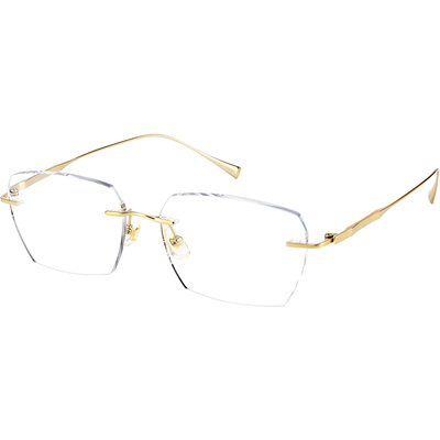 雷佳音同款无框眼镜男超轻纯钛