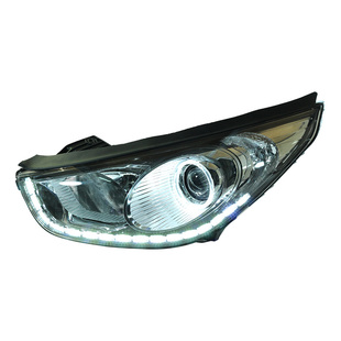 适用于09-12款现代IX35大灯总成改装LED双光透镜天使眼日行灯流光