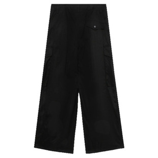 IT D DEMOO女装宽松纯色长裤新款时尚工装风褶饰西装裤38399AXO