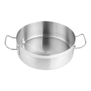 清汤锅潮汕牛肉火锅盆单格不锈钢复合底带盖大容量电磁燃气灶通用