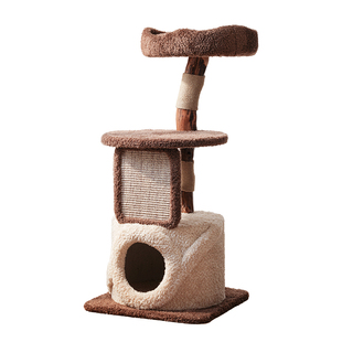 兽牌树屋猫爬架小户型不占地猫窝猫抓板一体家用观景台小型树洞