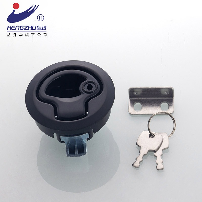 恒珠MS739-2带钥匙面板拖车埋入式按压房车救护车锁内嵌式锁式