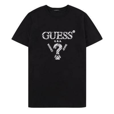 GUESS情侣T恤时尚气质洋气短袖宽松半袖上衣-YK2K9421K